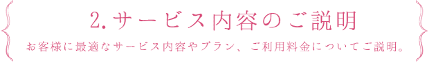 2.サービス内容のご説明